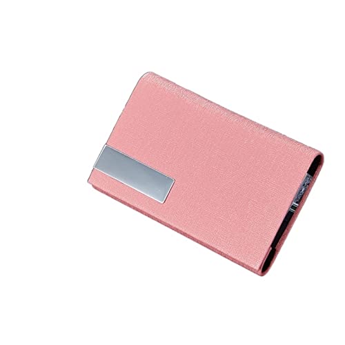 SUICRA-Visitenkartenhalter Lasergraviertes Visitenkartenetui aus Metall, Kreditkartenetui, Unisex-Visitenkartenetui, Bankkartenhalter, Brieftasche (Color : Pink) von SUICRA