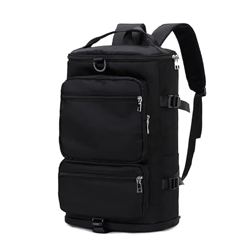 SUICRA Wanderrucksäcke Damen-Reisetasche mit großer Kapazität, lässiger Wochenend-Reiserucksack, Damen, Sport, Yoga, Gepäcktaschen, Multifunktions-Umhängetasche (Color : Black) von SUICRA