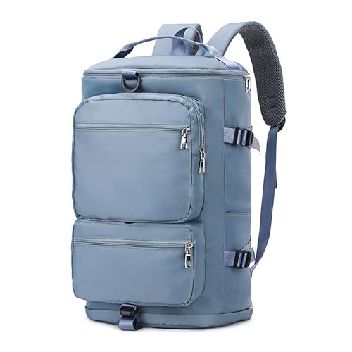 SUICRA Wanderrucksäcke Damen-Reisetasche mit großer Kapazität, lässiger Wochenend-Reiserucksack, Damen, Sport, Yoga, Gepäcktaschen, Multifunktions-Umhängetasche (Color : Blue) von SUICRA