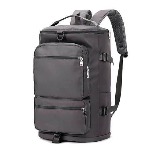 SUICRA Wanderrucksäcke Damen-Reisetasche mit großer Kapazität, lässiger Wochenend-Reiserucksack, Damen, Sport, Yoga, Gepäcktaschen, Multifunktions-Umhängetasche (Color : Grijs) von SUICRA