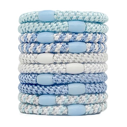 SUIOPPYUW 10 Stück dünne Haargummis, Schlangenbänder, keine Falten, Gummibänder für Mädchen, keine Schäden, keine Falten, Haargummis, Polyester, Haar Nats, B von SUIOPPYUW