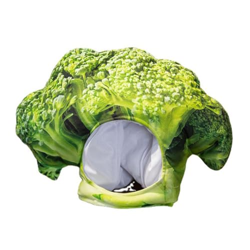SUIOPPYUW Plüsch Gemüsehut für zusätzlichen Charme und Persönlichkeit, der die Aufmerksamkeit Anderer auf Sich zieht. Stoff Cartoon Gemüsehut, Brokkolihut von SUIOPPYUW