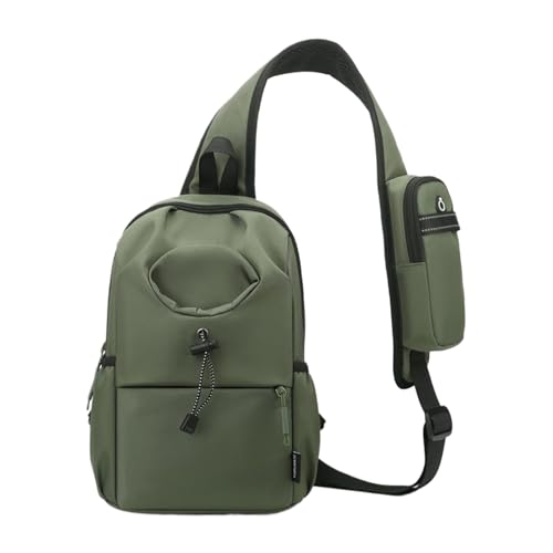 SUIOPPYUW Stilvolle wasserdichte Umhängetasche, leichte Umhängetasche, modisch für Moderne Männer, aus Polyester, langlebig, Grün von SUIOPPYUW