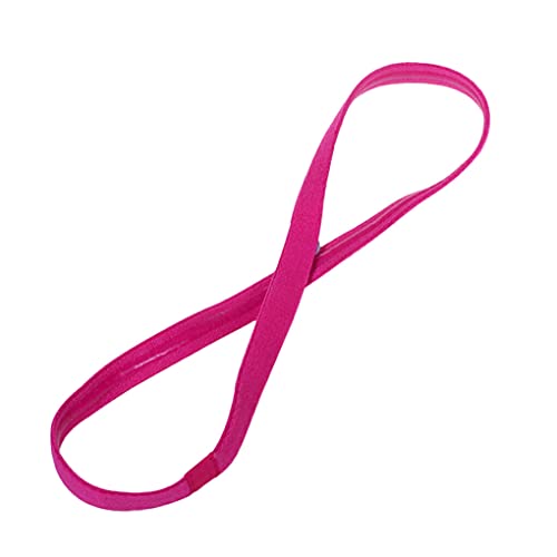 SUIOPPYUW Stirnband Elastisches Haarband im einfachen Stil Anti Rutsch Haarband Verstellbare Stirnbänder Yoga Running Sporting Head Wrap, Rosenrot von SUIOPPYUW