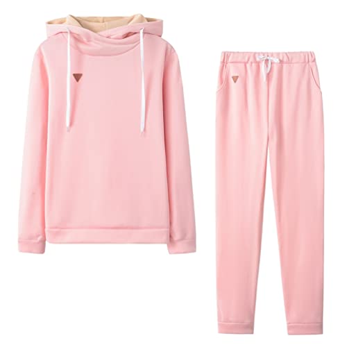 SUIUOI 2PCS Frauen Trainingsanzug Set,Hoodie Jogger Trainingsanzug Set Sweatshirt & Sweatpants Langarm Sweatshirt Loungewear Zip up Hooded Sportsuit+Pants Joggings Anzüge Sportbekleidung von SUIUOI