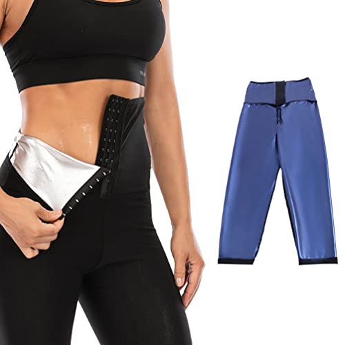 SUIUOI 2PCS Gewichtsverlust Hosen Sauna Kurz Hohe,Shorts Sauna Sporthose Abnehmen Hosen Laufhose Hot Thermo Sweat Schwitzhose Hosen, Taille Trainingshose Laufhose Abnehmen Leggings Body Shaper von SUIUOI