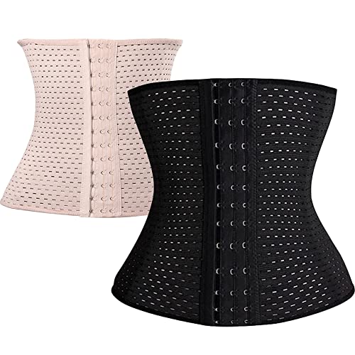 SUIUOI 2PCS Women’s Corset Waist Trainer, Waist Trainer with Soft Steel Rods,Figure-Shaping Waist Trainer, Tummy Control Corset,Waist Shaper, Sports Corset, Weight Loss Corset Schwarz+Beige M SUIUOI 2PCS Women’s Corset Waist Trainer, Waist Trainer with Soft Steel Rods,Figure-Shaping Waist Trainer, Tummy Control Corset,Waist Shaper, Sports Corset, Weight Loss Corset Schwarz+Beige M von SUIUOI