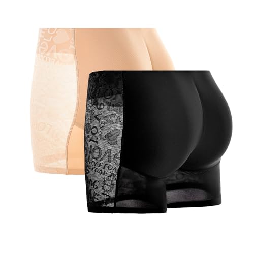 SUIUOI Damen Butt Lifter Bodyshaper,Bauchweg Po Push Up Unterhose,Butt Lifter Höschen Anti Scheuern Miederhose mit Bein,Butt Lifter Höschen Hüfte Push Up Gepolstert Miederhose von SUIUOI