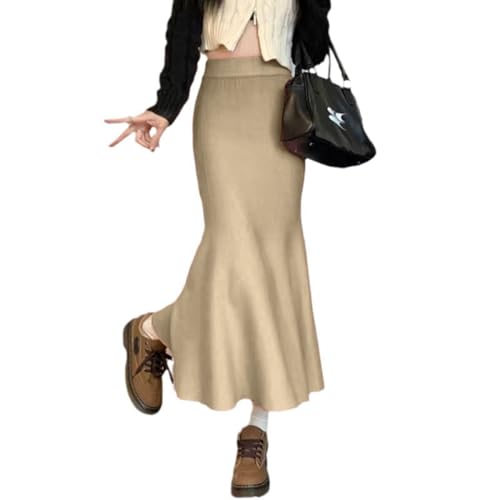 SUIUOI Damen Cordrock mit hoher Taille und A-Linie Vintage Charme- Stilvoll und warm durch den Winter-Look- Perfekt für Jede Gelegenheit von SUIUOI