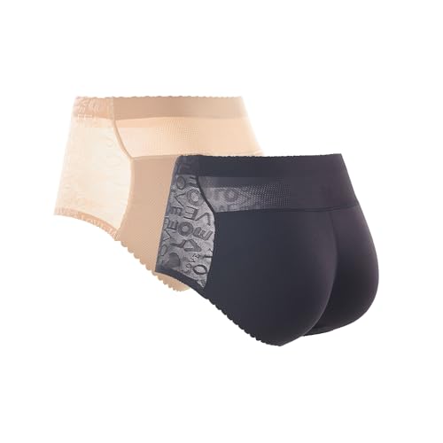 SUIUOI Damen Push Up Hose Butt Lifter,Push up Unterhose Po Unterhose Nahtlos Padded Miederhose Unterhose Nahtlos Padded Miederhose Damen Bauchweg Stark Formend Hip Enhancer Shapewear Miederpants von SUIUOI