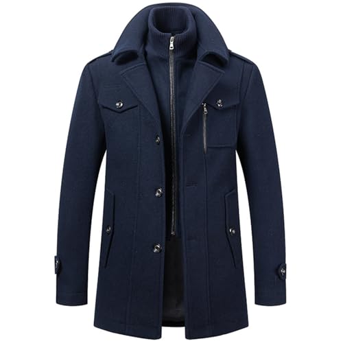SUIUOI Mantel Herren Wollmantel, Herrenmantel Lang Herren Wollmantel Winter Wolljacke Mit Revers Warme Business Freizeit Kaschmirmantel Herren-Mäntel Winterjacke Freizeit Peacoat SUIUOI Mantel Herren Wollmantel, Herrenmantel Lang Herren Wollmantel Winter Wolljacke Mit Revers Warme Business Freizeit Kaschmirmantel Herren-Mäntel Winterjacke Freizeit Peacoat von SUIUOI