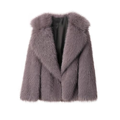 SUIUOI Winterjacke Damen Felljacke Kunstfell Warme,Oversize Thermo Wintermantel Winterjacke Herbst Winter Warm Elegant fleece Mantel,Mantel Parka Schöne Flauschige Jacke Faux Für Pelzjacke Pelzmantel von SUIUOI