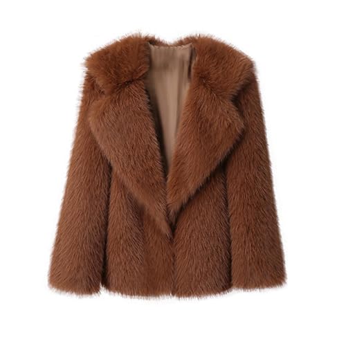 SUIUOI Winterjacke Damen Felljacke Kunstfell Warme,Oversize Thermo Wintermantel Winterjacke Herbst Winter Warm Elegant fleece Mantel,Mantel Parka Schöne Flauschige Jacke Faux Für Pelzjacke Pelzmantel von SUIUOI
