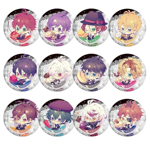 12 Diaboliks Lover Abzeichen 58MM Anime Figures Brosche Diaboliks Lover Cosplay Badge Pins von SUJEBRAN