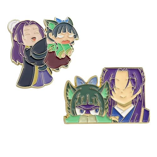2 Tagebücher Der Apothekerin Abzeichen Anime Figures Brosche MaoMao＆RenShi Cosplay Badge Pins von SUJEBRAN