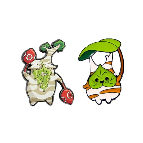 2 Zaleldas Koroks Abzeichen Spiel Zaleldas Figure Brosche Cosplay Badge Koroks Pins Tasche Dekorationen von SUJEBRAN