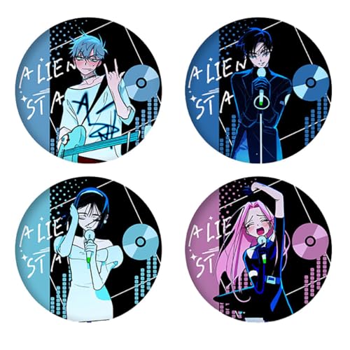 4 Alien Stages Badge 58MM Spiel Figures Brosche Alien Stages Cosplay Abzeichen Pins von SUJEBRAN