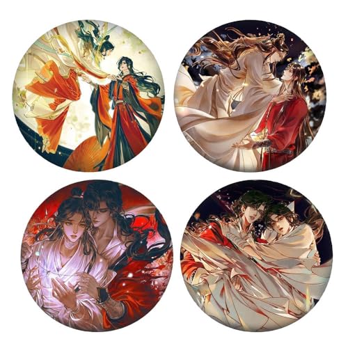 4 Heaven Official's Blessings Abzeichen Anime Figures Brosche Hua Cheng Xie Lian Cosplay Badge Pins 58MM von SUJEBRAN
