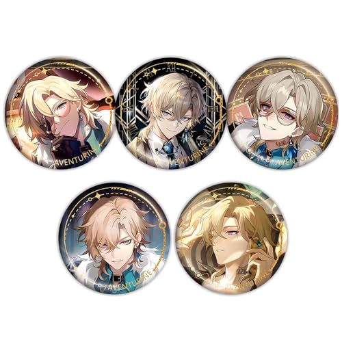 5 Aventurines Abzeichen Spiel Figure Aventurines Cosplay Buntes Brosche Honkais Stars Rail Badge Pins 58mm Set 5 Aventurines Abzeichen Spiel Figure Aventurines Cosplay Buntes Brosche Honkais Stars Rail Badge Pins 58mm Set von SUJEBRAN