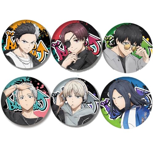 6 Set 75mm Wind Breakers Figur Abzeichen Anime Action Figures Brosche Wind Breakers Niedliche Characters Pins von SUJEBRAN