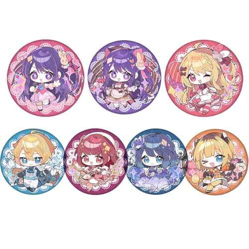 7 Oshi Noko Abzeichen Anime Figures Brosche Oshi Noko Ai Cosplay Badge Cute Pins 58MM von SUJEBRAN
