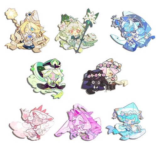 8 Cookies Run Kingdoms Figur Abzeichen Cookie Action Figures Brosche Cookies Niedliche Characters Acryl Pins von SUJEBRAN