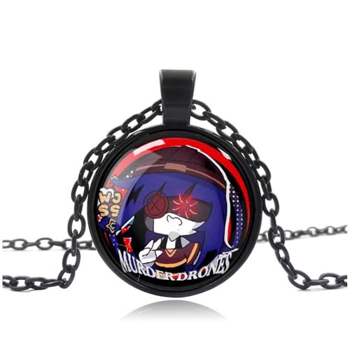 Murders UziDrone Halskette Cartoon Figur Uzi N V J Cyn Cosplay Kostüm Accessoires Murders D Anhänger Schmuck Metall Kette (4) von SUJEBRAN