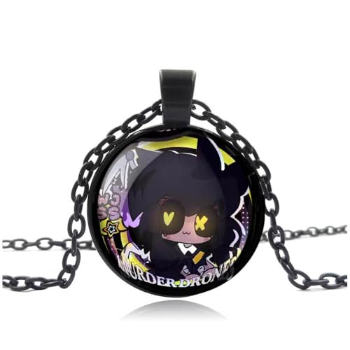 Murders UziDrone Halskette Cartoon Figur Uzi N V J Cyn Cosplay Kostüm Accessoires Murders D Anhänger Schmuck Metall Kette (5) von SUJEBRAN