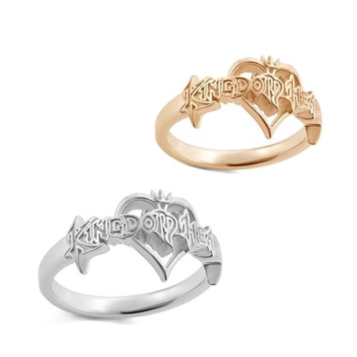 SUJEBRAN 2 Kingdoms Hearts Ring Verstellbare Ringe Adjustable Ring Schmuck Anime Kingdoms Hearts Figur Cosplay Accessories von SUJEBRAN