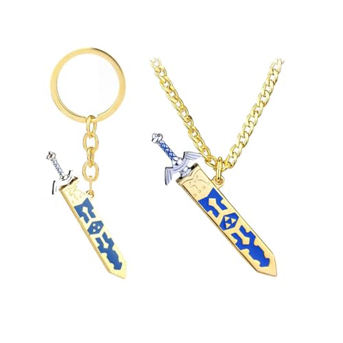 SUJEBRAN 2 Pack Zaleldas Cosplay Halskette Schlüsselanhänger Spiel Zaleldas Anhänger Schmuck Set (A) von SUJEBRAN