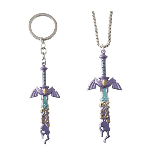 SUJEBRAN 2 Pack Zaleldas Cosplay Halskette Schlüsselanhänger Spiel Zaleldas Anhänger Schmuck Set (C) von SUJEBRAN