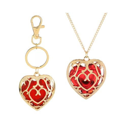 SUJEBRAN 2 Pack Zaleldas Cosplay Halskette Schlüsselanhänger Spiel Zaleldas Anhänger Schmuck Set (D) von SUJEBRAN