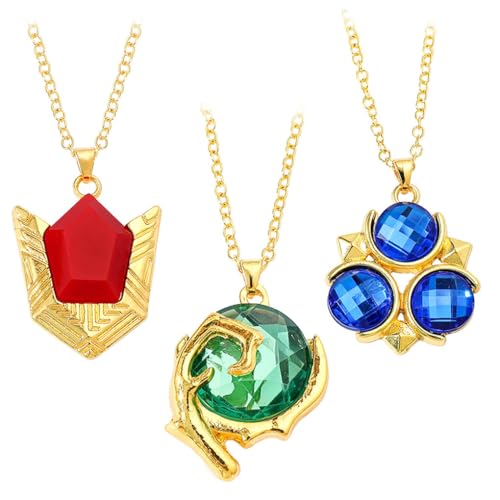 SUJEBRAN 3 Zaleldas Halskette Spiel Figur Cosplay Kostüm Accessoires Zaleldas Farbige Edelstein Anhänger Schmuck Metall Kette von SUJEBRAN