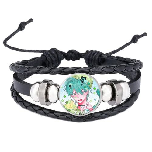 SUJEBRAN Alien Stages Leder Armband Mehrlagiges Gewebtes Vintage Armbänder Anime Verstellbare Länge Leder Armreif Schmuck (01) von SUJEBRAN