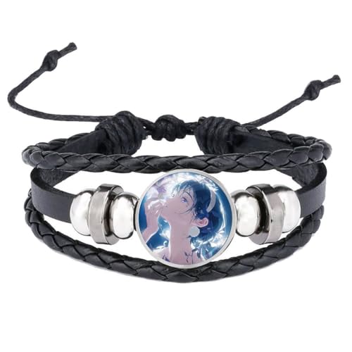 SUJEBRAN Alien Stages Leder Armband Mehrlagiges Gewebtes Vintage Armbänder Anime Verstellbare Länge Leder Armreif Schmuck (03) von SUJEBRAN