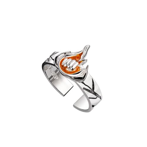 Anime JJKS Ring Verstellbare Ringe Adjustable Ring Schmuck JJKS ItadoriYuji SatoruGojo Cosplay Accessories Spielzeug (Silver-2) von SUJEBRAN