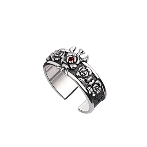 Anime JJKS Ring Verstellbare Ringe Adjustable Ring Schmuck JJKS ItadoriYuji SatoruGojo Cosplay Accessories Spielzeug (Silver-4) von SUJEBRAN