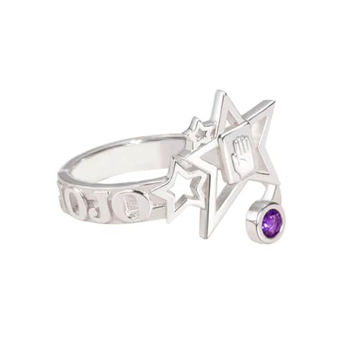SUJEBRAN JoJoAdventure Ring Verstellbare Ringe Adjustable Ring Schmuck Anime JoJoAdventure Figur Cosplay Accessories (A) von SUJEBRAN