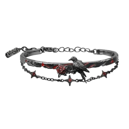 SUJEBRAN Love Deepspace Sylus Armband Cool Crow Kette Armbänder Qingche Sylus Cosplay Armreif Mit Verstellbarer Schmuck von SUJEBRAN