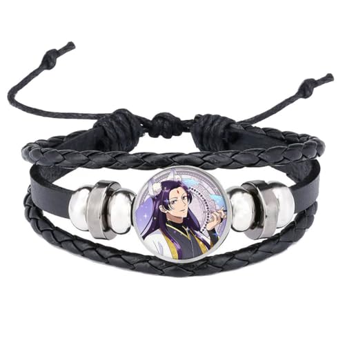SUJEBRAN Tagebücher der Apothekerin Leder Armband Mehrlagiges Gewebtes Vintage Armbänder Anime Verstellbare Länge Leder Armreif Schmuck (02) von SUJEBRAN
