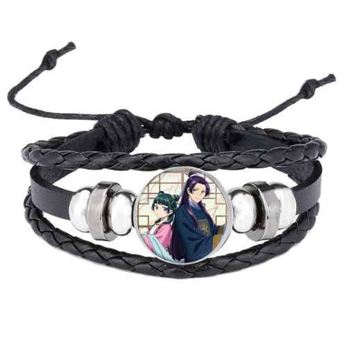 SUJEBRAN Tagebücher der Apothekerin Leder Armband Mehrlagiges Gewebtes Vintage Armbänder Anime Verstellbare Länge Leder Armreif Schmuck (04) von SUJEBRAN