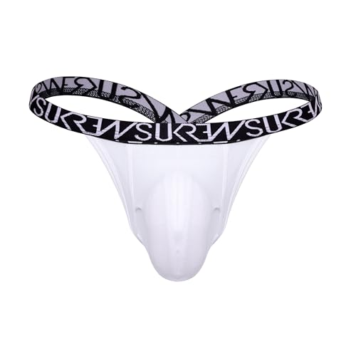 SUKREW - Männer Thongs Unterwäsche - Bubble Thong Optic White - 1x Größe L von SUKREW