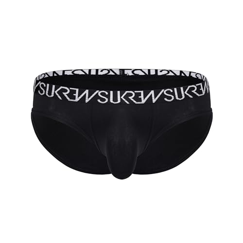 SUKREW - Männer Slip Unterwäsche - Low-Rise Brief Midnight Black - 1x Größe L von SUKREW