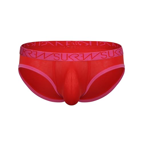 SUKREW - Männer Slip Unterwäsche - Low-Rise Brief Red - 1x Größe L von SUKREW
