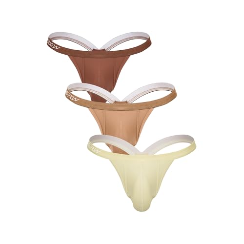 SUKREW - Männer Thongs Unterwäsche - Bubble Thong Vorteilspack Espresso + Cortado + Cappuccino - Größe M von SUKREW