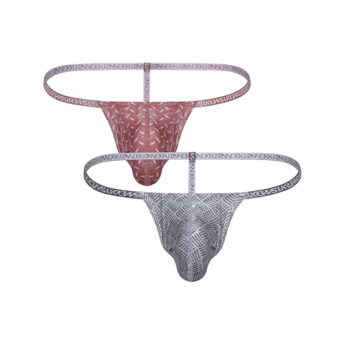 SUKREW - Männer Thongs Unterwäsche - G-String Vorteilspack 1x Diamond + 1x Checker - Größe L von SUKREW