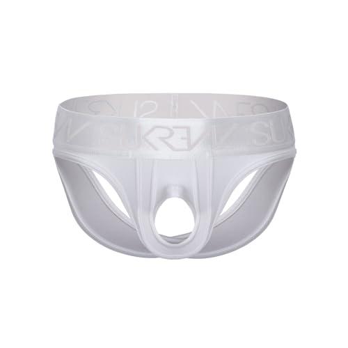 SUKREW - Männer Slip Unterwäsche - U-Style V-Brief White Shimmer - 1x Größe L von SUKREW