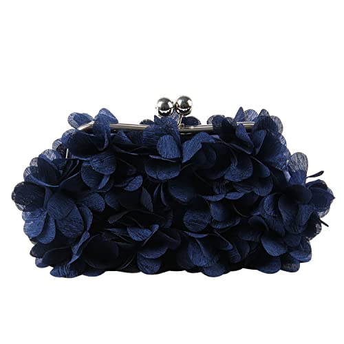 SUKUTU Damen Abend Clutch Blumen Abend Handtasche Damen Hochzeit Party Kette Umhängetasche Geldbörse von SUKUTU
