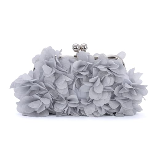 SUKUTU Damen Abend Clutch Blumen Abend Handtasche Damen Hochzeit Party Kette Umhängetasche Geldbörse von SUKUTU