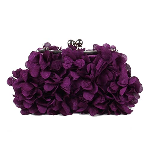SUKUTU Damen Abend Clutch Blumen Abend Handtasche Damen Hochzeit Party Kette Umhängetasche Geldbörse von SUKUTU